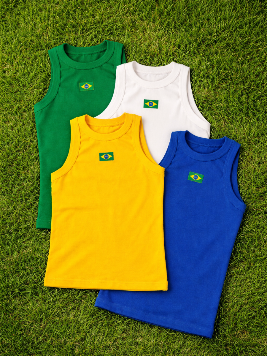 Kit 4 regatas Vai Brasil (Promoção)