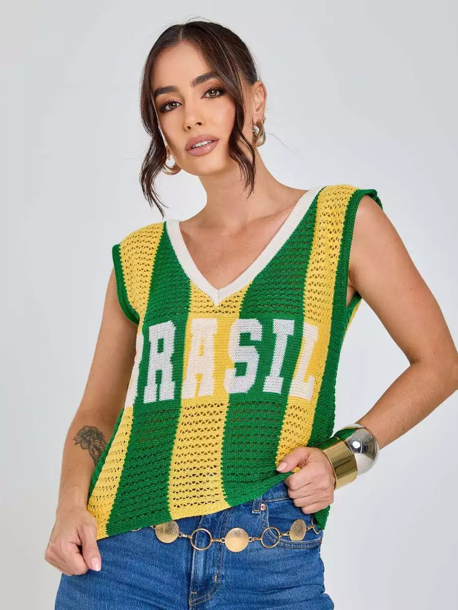 Regata Vai Brasil Tricot